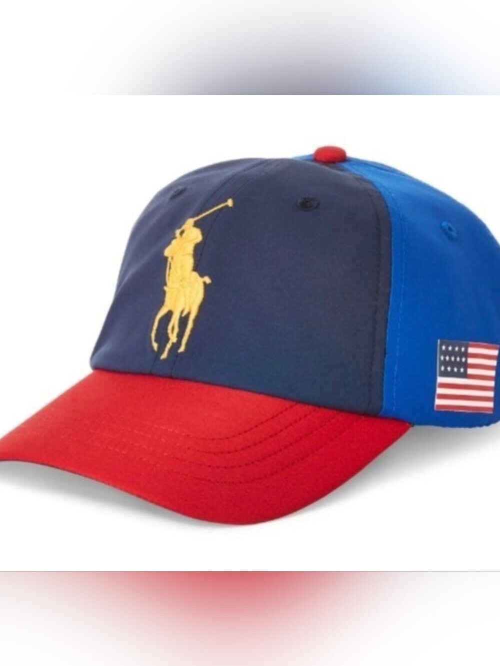 Polo US Open Ball Boy Big Pony Ralph Lauren Baseball Cap Strapback Hat Navy Blue